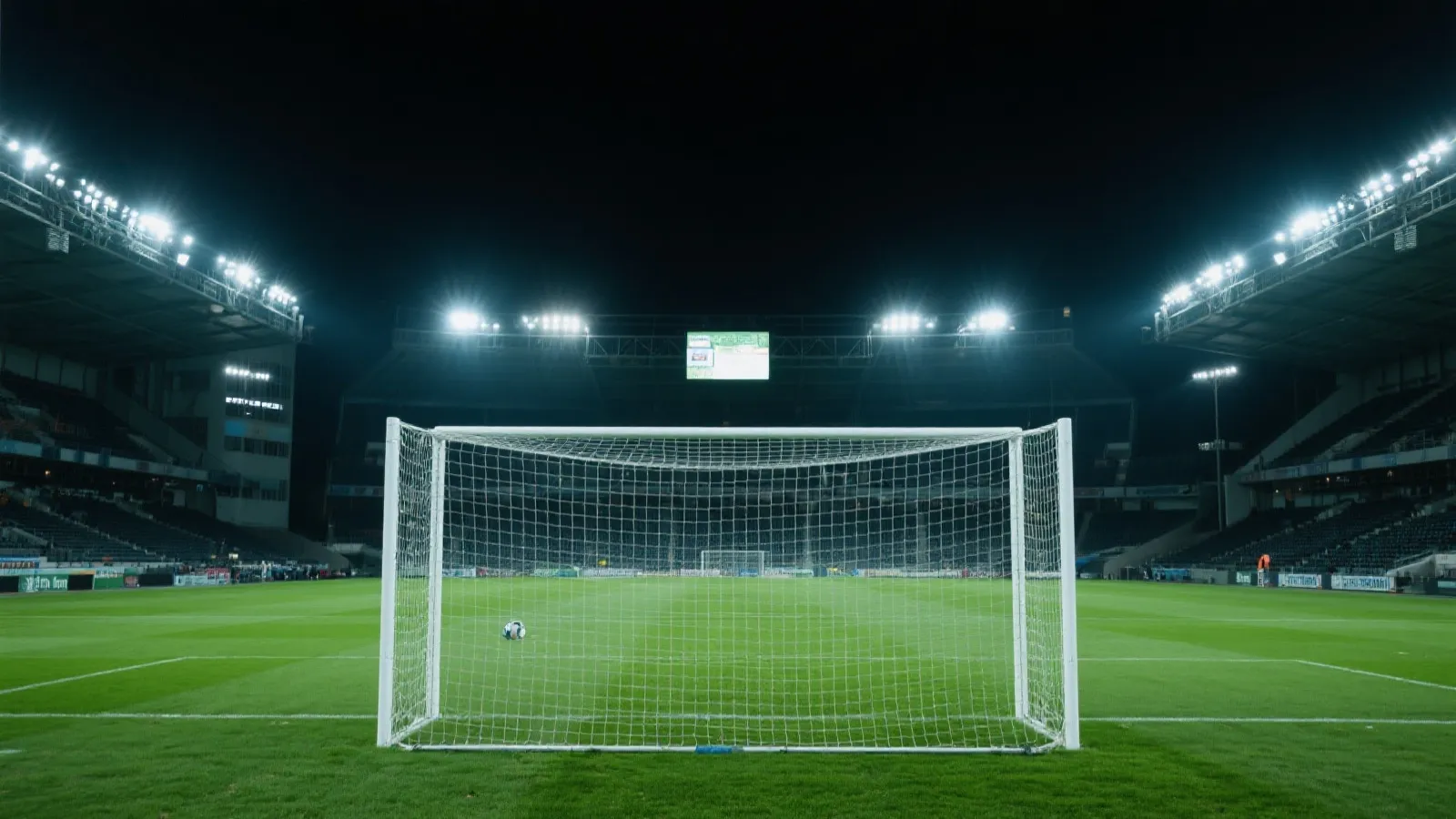 世界杯足球场与灯光